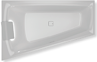 Riho Still Smart 170x110 cm-es aszimmetrikus kád led világítással fejpárnával, jobb (BR0300500K00130) B101003005