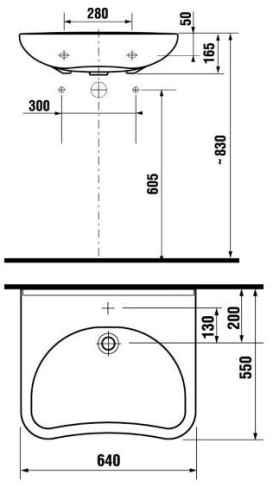 Jika Mio 64x55 cm mosdó mozgáskorlátozott csaplyukkal JikaPerla felülettel H8137141001041 (8.1371.4.100.104.1)