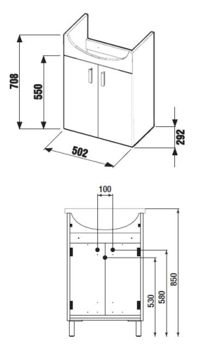 Jika Lyra Plus 53 mosdótartó szekrény H4519524323001