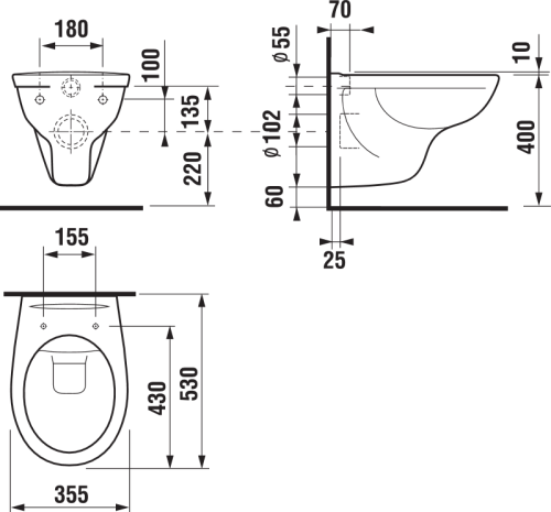 Jika Dino rimless fali WC H8213770000001 (8.2137.7.000.000.1)