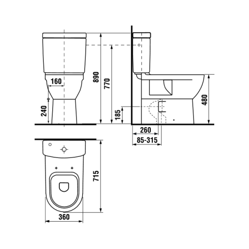 Jika Mio álló kombi-WC csésze, 48 cm magas H8247160000001 (8.2471.6.000.000.1)