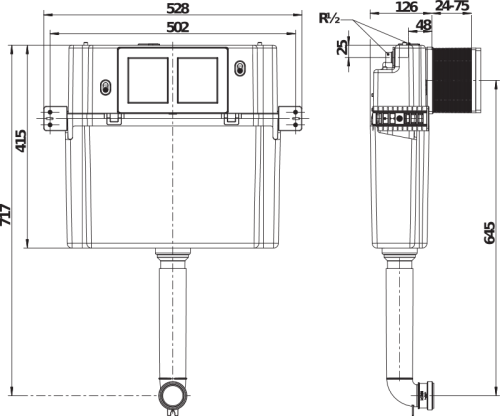 Jika BASIC TANK SYSTEM falba épített modul álló wc-hez H8956500000001