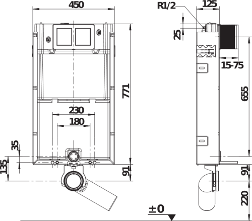 Jika BASIC SYSTEM falba épített modul fali wc-hez H8956510000001