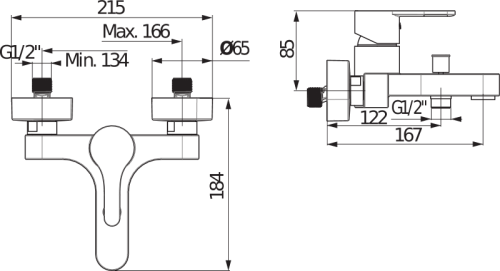 Jika Mio-N kádtöltő csaptelep H3211V70044001