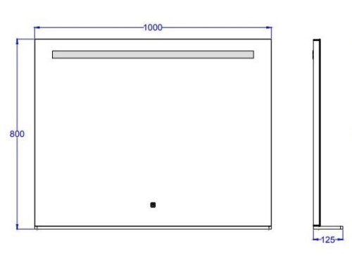 AREZZO design 100x80 LED tükör AR-10080