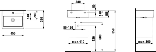 Laufen Living City 45x38 cm kézmosó H8154320001041