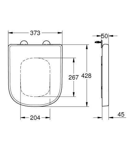 Grohe Euro Ceramic Compact wc ülőke 39459000