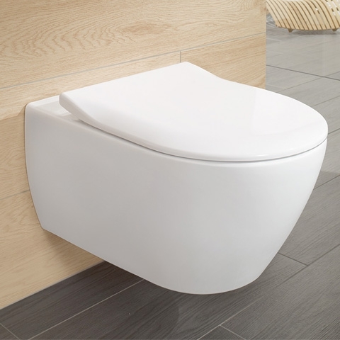 Villeroy & Boch Subway 2.0 fali wc, perem nélküli DirectFlush kombipack, ülőkével 5614R201