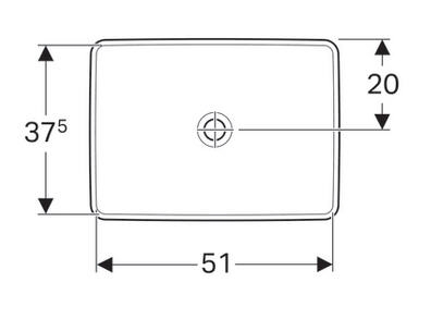 Geberit VariForm 55x40 cm szögletes beépíthető mosdó túlfolyó nélkül 500.739.01.2