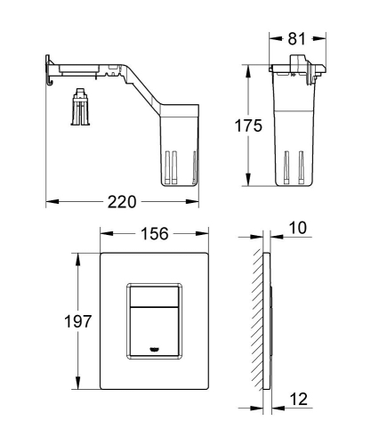 Grohe Skate Cosmopolitan Set Fresh nyomólap 38805000