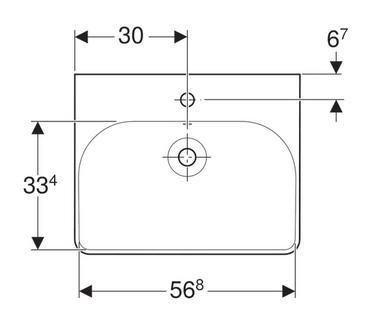 Geberit Smyle Square 60x48 cm-es mosdó 500.229.01.1