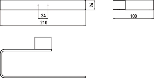 Emco Loft kéztörlő tartó, króm 055500100