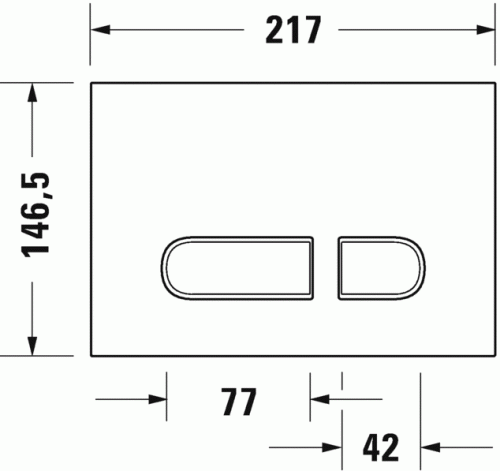 Duravit DuraSystem A1 nyomólap, fényes króm WD5001021000