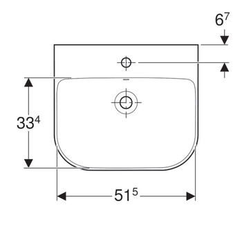 Geberit Smyle 55x48 cm-es mosdó 500.227.01.1