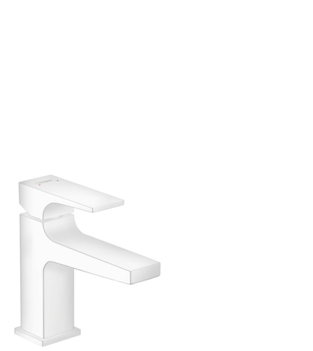 Hansgrohe Metropol egykaros mosdócsaptelep 100 push-open lefolyóval, kézmosókhoz matt fehér 32500700