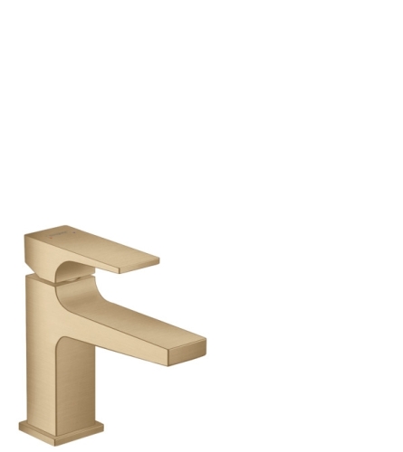 Hansgrohe Metropol egykaros mosdócsaptelep 100 push-open lefolyóval, kézmosókhoz szálcsiszolt bronz 32500140