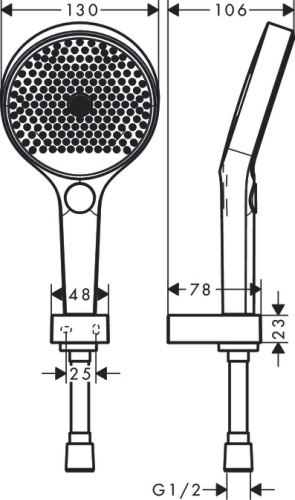 Hansgrohe Rainfinity Zuhanytartó szett 130 3jet 125 cm-es zuhanycsővel, matt fehér 26852700