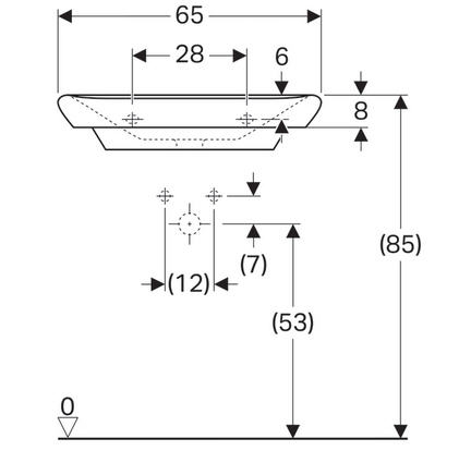 Geberit myDay 65x48 cm mosdó Keratect felülettel 125465600