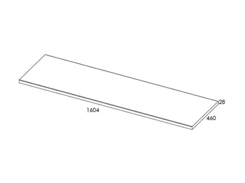 AREZZO design mosdópult 160x46 cm magasfényű fehér AR-166896