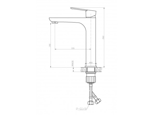 Arezzo Design Blackfield magasított mosdócsaptelep, matt fekete AR-8802