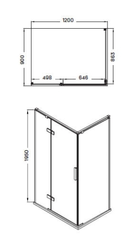 Wellis Palmaria 120x90 cm zuhanykabin, jobbos WC00427