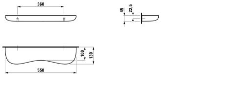 Laufen Florakids kerámia polc, fehér H8770310000001