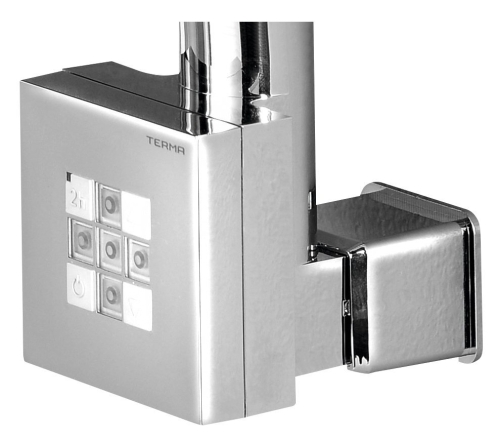 Sapho KTX WALL Elektromos termosztátos fűtőpatron, 300W, króm KTX-CW-300