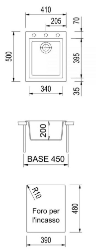 Plados ONE ON 4110 gránit mosogató, titánium UG 42