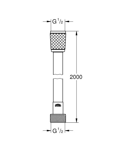 Grohe Relexaflex 2 méteres zuhanygégecső 28155001