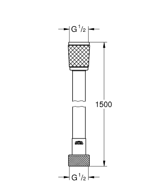 Grohe Rotaflex 1,5 méteres zuhanygégecső 28409001