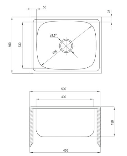 Deante Techno rozsdamentes mosogató, dekor ZEU 310A