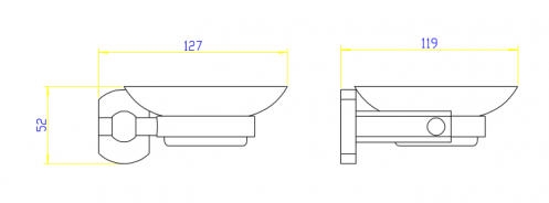 Sanotechnik SOHO szappantartó, fekete 7185B