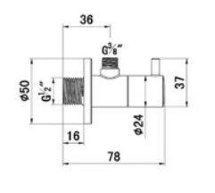 Kludi G 1/2 x G 3/8 x 10 mm sarokszelep 1584505-00