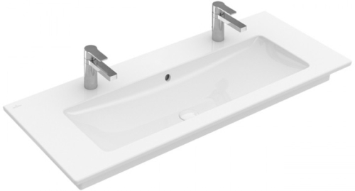 Villeroy and Boch Venticello 120x50 cm beépíthető mosdó, 2 csaplyukkal CeramicPlus felülettel 4104CKR1