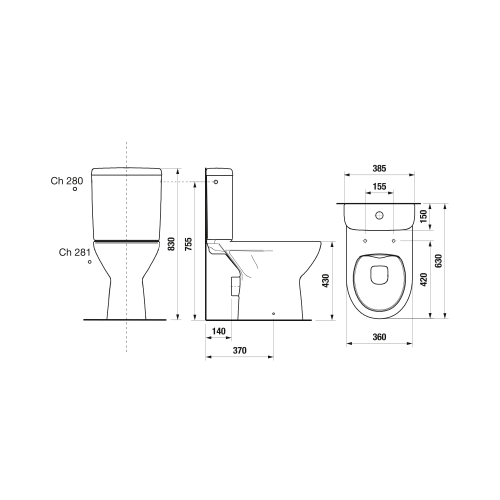 Jika lyra Plus rimless monoblokkos wc, alsó bekötésű tartállyal H8273860002811