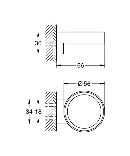 Grohe Selection tartókonzol, króm 41027000