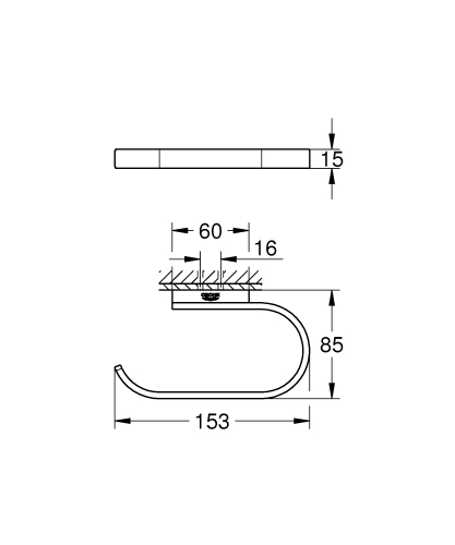 Grohe Selection toalettpapír-tartó, króm 41068000