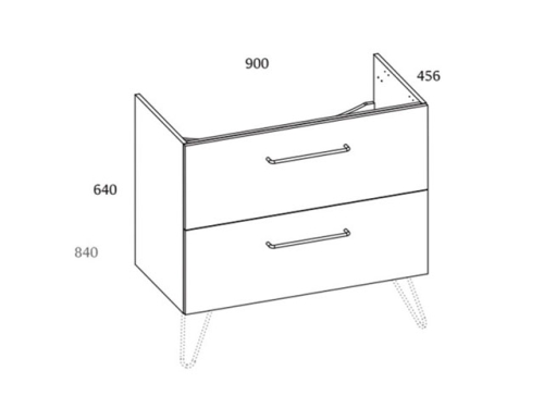 AREZZO design Carmel 90 cm-es alsószekrény 2 fiókkal magasfényű fehér AR-167221