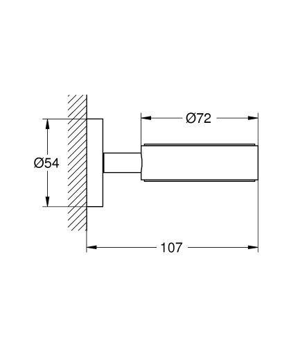 Grohe Essentials tartókonzol, matt hard grafit 40369AL1