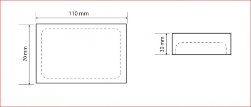 Sapho BEMETA VISTA szappantartó, 110x30x70mm, beige 120108196-101