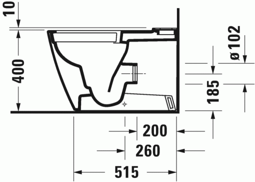 Duravit Viu rimless monoblokkos wc csésze (tartály nélkül) 219109 (2191090000)