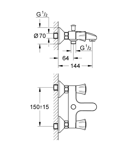 Grohe Costa L kádcsaptelep 25450001