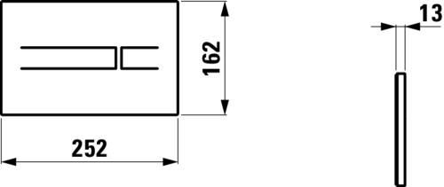 Laufen érintésmentes wc nyomólap, fekete H8956630200001