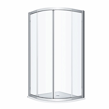 Kolo GEO íves zuhanykabin 80x80 cm, ezüst profillal, átlátszó üveggel 560.110.00.3