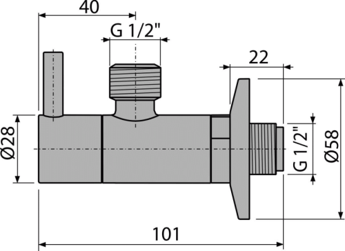 Alcaplast ARV003 Sarokszelep szűrővel 1/2×1/2 kerek, króm