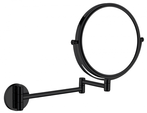 Deante Round kétoldalas kozmetikai tükör, háromszoros nagyítással, fekete ADR N811