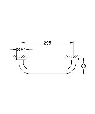 Grohe Essentials 35 cm-es kapaszkodó matt warm sunset 40421DL1