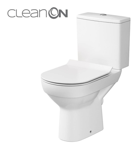 Cersanit City perem nélküli monoblokkos wc lassú záródású wc ülőkével K35-038