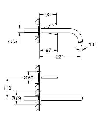 Grohe Atrio kétlyukas mosdócsaptelep, joystick-os vezérléssel, króm 19918003