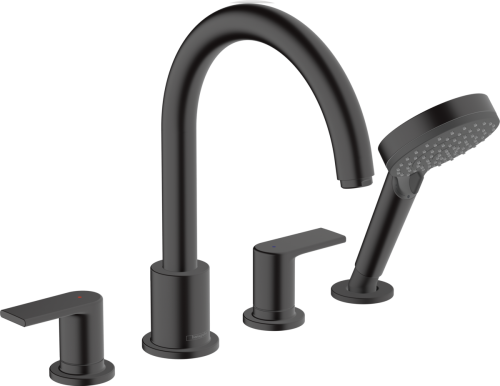 Hansgrohe Vernis Blend peremre szerelhető kádcsaptelep matt fekete 71456670